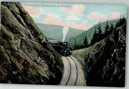 Wernigerode Brockenbahn Drängetal Felseinschnitt