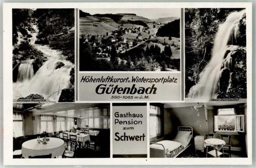 Gütenbach Gasthaus Pension z. Schwert Deichbach Wasserfall