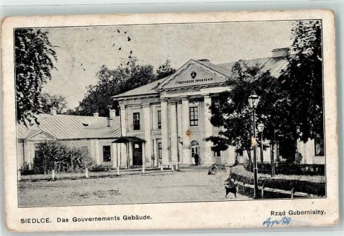 Siedlce 1918 Gouvernements-Gebäude Feldpost Lazarett