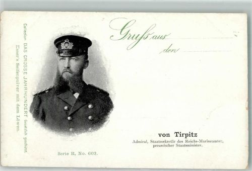 Das Gr. Jahrhundert Serie R. No. 603 Esser`s Seifenpulver m.d. Löwen Tirpitz Werbe AK