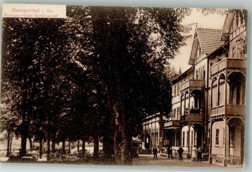 99887 O5805 Georgenthal , Thüringerw 1912 Foto AK Hotel Kurhaus Schützenhof Soldatenkarte