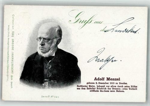 Das große Jahrhundert Serie F Nr. 221 Adelskorrespondenz Menzel, A. 1900