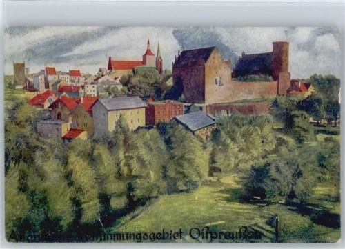 Stadt Allenstein / Olsztyn Künstlerkarte Abstimmungsgebiet