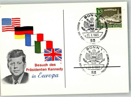 Kennedy in Europa Flaggen 23.6.1963