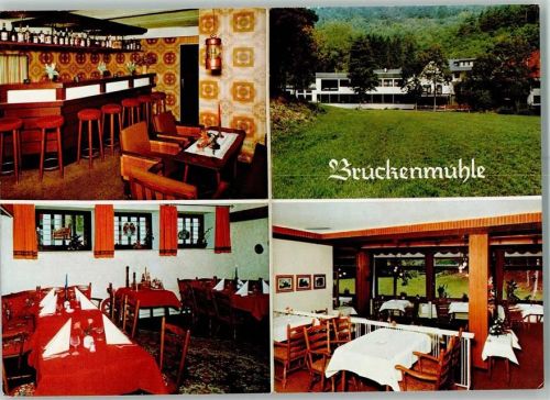 56751 W5444 Kollig - Hotel Restaurant Brückenmühle Innenaufnahmen Gastraum Bar 4-Bildaufnahme