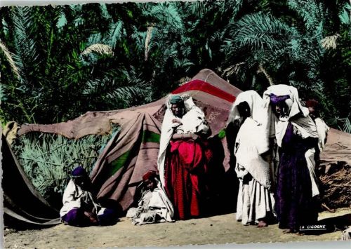 Nomaden Familie in Tunesien 1955 AK