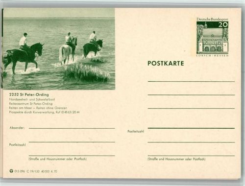 St. Peter-Ording Reiten am Meer Reiter Rückseite