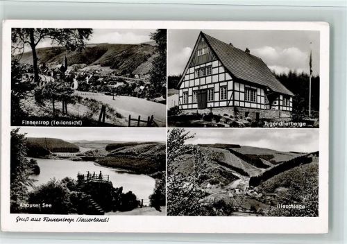 Finnentrop Teilansicht Jugendherberge Fachwerkhaus Ahauser See Ulleschlade 4-Bildaufnahme