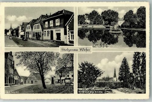 31592 W3078 Stolzenau , Weser - Am Markt Mühlenteich Lange Straße Oldtimer