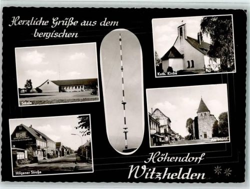 Witzhelden Schule Kath. Kirche Am Markt Sendemast Hilgener Straße Mehrfachaufnahme