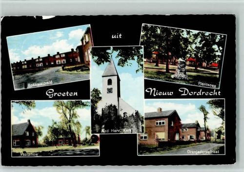 Nieuw-Dordrecht Boekweiveld Vastenow Ned Herv. Kerk Plantsoen Oranjedorpstraat Mehrfachaufnahme