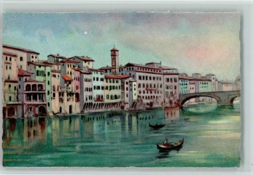 Firenze Veduta dell'Arno col Ponte S. Trinità