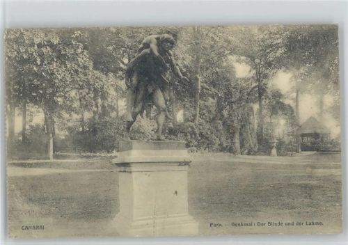 Camarai - Park Denkmal: Der blinde und der Lahme 1916 AK