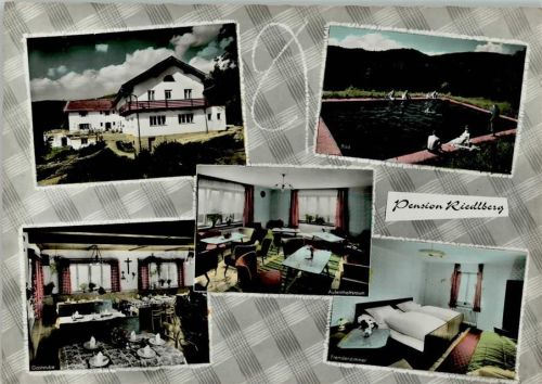 Oberried Pension Ridelberg Innenaufnahmen Gaststube Aufenthaltsraum Doppelzimmer Schwimmbad Mehrfachaufnahme