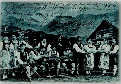 1913 Karl Freibergers Tiroler Jodler -Tänzer- Salon u. Schrammel Musik Ensemble