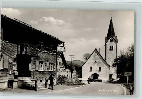 87534 W8974 Aach i Allgäu - Ortsansicht mit Kirche