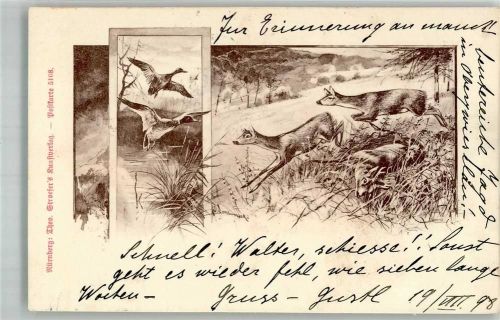 1898 Nr. 5108 Jagdtiere Adelskorrespondenz