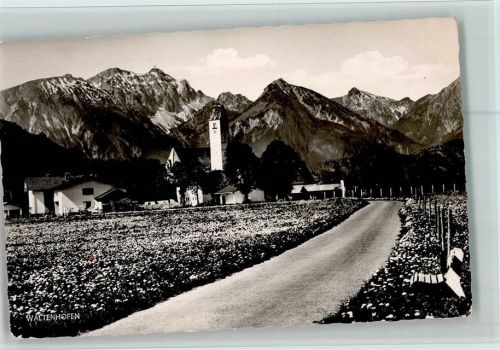 Waltenhofen Ortsansicht mit Schlicke Vilser Kegel Sebenspitze