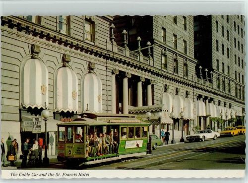 1975 The Cable Car and the St. Francis Hotel AK