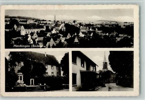 Merchingen Gesamtansicht Ortsansichten Kirche 3-Bildaufnahme