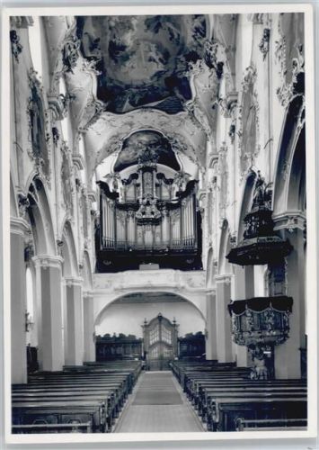 Sickingen St. Fridolins Münster - Orgel, Foto AK