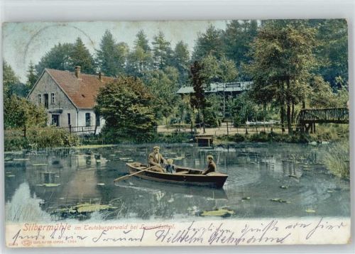 Leopoldstal Waldgaststätte Pension Silbermühle Ruderboot ex Sammlung Busse