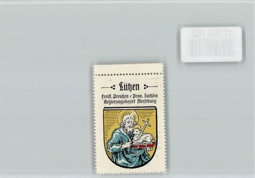 Lützen Vignette Wappen Kaffee Hag ca 1920-1940