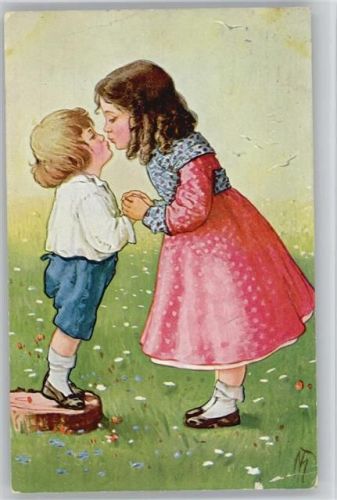 Der Kuss - 1911 AK Serie 478 (6 Dess) Kinderpoesie