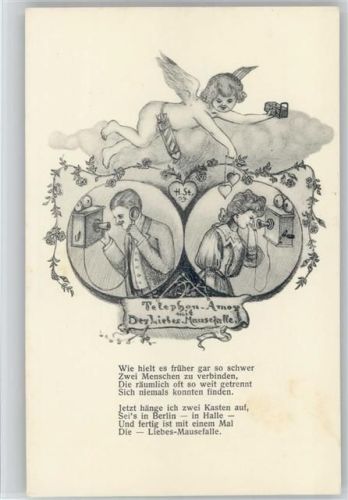 Künstler sign Starkloff - Telefon Amor - 1909 AK