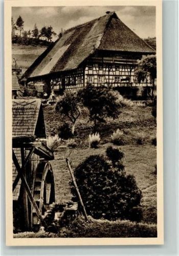 Wassermühle Foto ca 1970 AK Schwarzwaldidylle