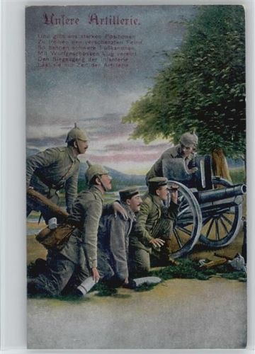 1918 Unsere Artillerie - Geschütz