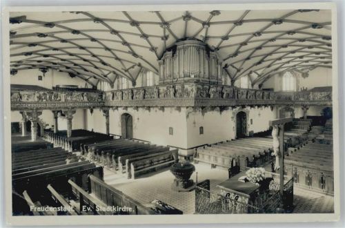 Freudenstadt - Ev. Stadtkirche Foto 1938 AK Taufbecken