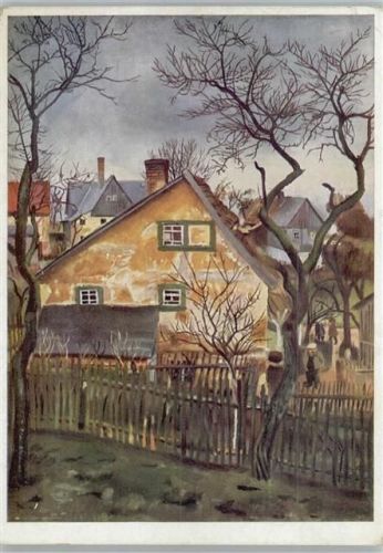 Bild 43/VIII Künstler Hilfswerk 1937 AK Haus in Börnchen v. Kurt Querner