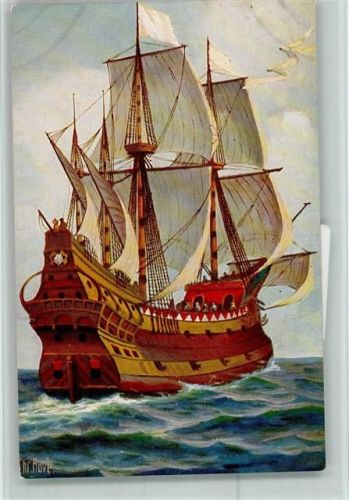 Karte Nr. 151 AK Holl. Kriegsschiff 1670 Segelschiff Marine - Galerie