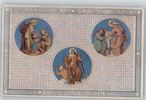 Wartburg - Elisabeth Galerie - -die 7 Werke der Barmherzigkeit Nr. 86 AK