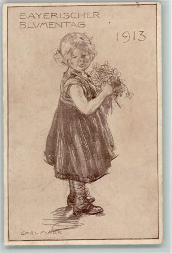 Bayrischer Blumentag 1913 Ereignis sign Marr - Ganzsache