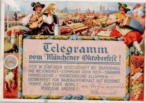 München Lengauer Nr. 14 - Telegramm vom Oktoberfest - Lebkuchenherz