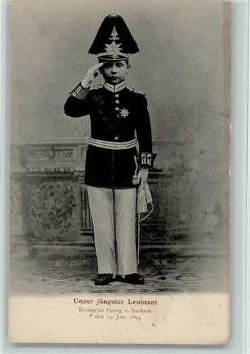 Unser jüngster Leutnant - Kronprinz Georg von Sachsen in Uniform 1893 AK