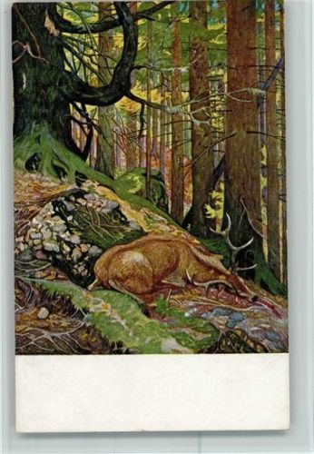 Serie II, 4 - Ludwig Hoeß - Des Waldkönigs Ende AK