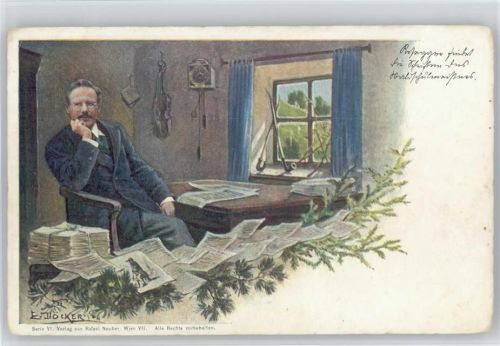 Serie VI - Zeitung lesen - 1900 AK