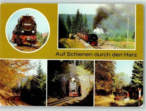 Harzquerbahn , 5 Abbildungen 1984 AK Lok 99 0232-1