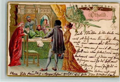 Othello Szene schöne litho 1906 AK