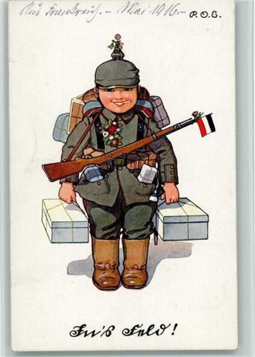 WK I Kinder in Uniform - Ins Feld - GMT Nr. 335 AK