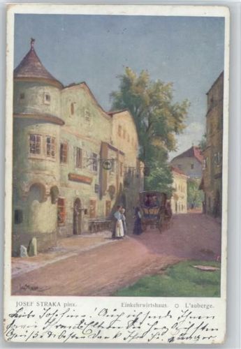 1920 Wirtschaft - Postkutsche - Galerie Wiener Künstler Nr. 157 AK