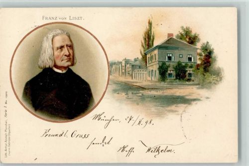 1898 Litho Artist Anstalt Serie 46 - Liszt und sein Geburtshaus
