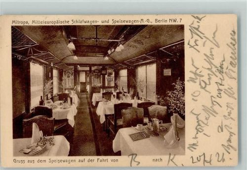 Mitropa - Gruss aus dem Speisewagen 1926 AK