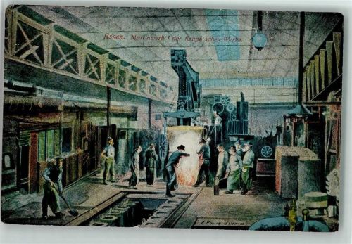 W4300 Essen , Ruhr sign A. König - Martinwerk - Fertigung, Berufe, Technik 1916 AK Krupp Künstlerkarte