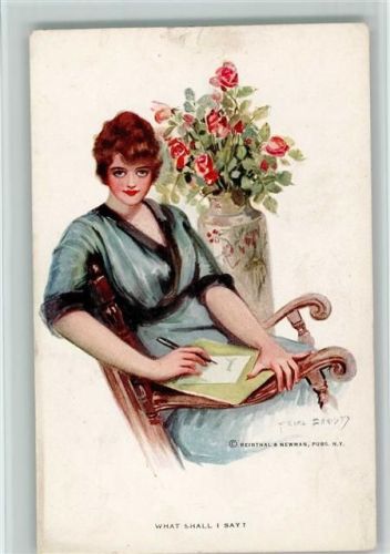 What shall I say - Frau - Brief schreiben sign Earl Christy