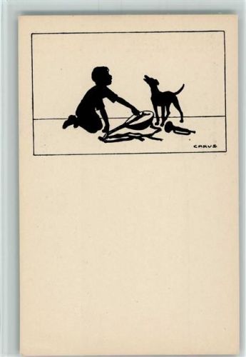 Serie Berliner Tierschutzverein F I Nr. 14 - Kind und Hund mit einer Laute