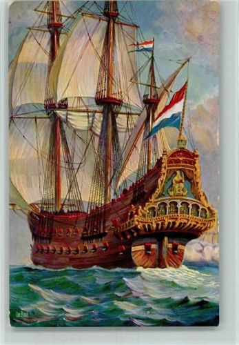 Karte Nr. 205 - Flaggschiff des Admirals Ruyter - Segelschiff